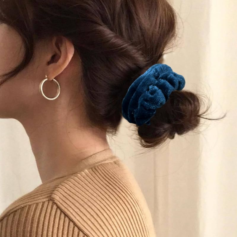 PIDOUDOU 10 Pack Assorted Color Small Velvet Scrunchies for Thin Hair Women Elastic Hair Bands Accessories - Image 3